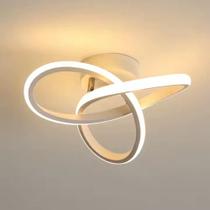 Luminária Led Teto Moderna Plafon Sobrepor Infinito Branco