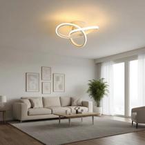 Luminária Led Teto Moderna Plafon Sobrepor Infinito Branco Luminária Led Teto Moderna Plafon Sobrepor Infinito Branco