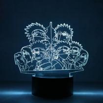 Luminária Led Time Naruto Sasuke - 3d Abajur Decorativo Luminária Led Time Naruto Sasuke - 3d Abajur Decorativo