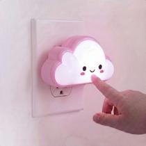 Luminária Led Tomada Noturna Bivolt Nuvem Iluminação Luz Suave Decoração Quarto Infantil Bebê