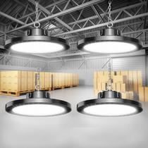 Luminária LED UFO High Bay ONLYLUX 300W Kit com 4 unidades 6000K IP65