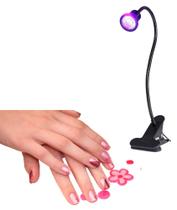 Luminaria Led Uv Clip Cabine Secagem Unhas E Esmaltes Gel