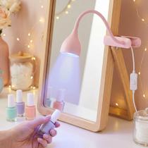 Luminária Led Uv Clip De Mesa Secar Unha Gel Preto ou Rosa Luminária Led Uv Clip De Mesa Secar Unha Gel Preto ou Rosa