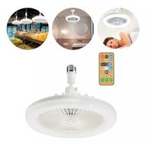 Luminaria Led Ventilador De Teto C/ Controle 3 Vel 110v/220v