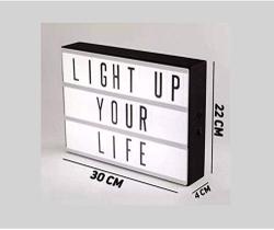 Luminária Letreiro de Cinema (5 Leds) LETREIRO Com 60 Letras