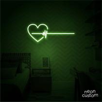 luminaria letreiro Neon Led Coraçao Grafico 60x25 luminoso decoração p/ selfie