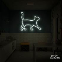 luminaria letreiro Neon Led Gato 35x30 luminoso decoração p/ selfie luminaria letreiro Neon Led Gato 35x30 luminoso decoração p/ selfie