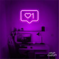 luminaria letreiro Neon Led Like 60x50 luminoso decoração p/ selfie