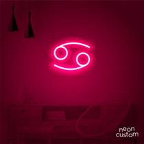 luminaria letreiro Neon Led Signo Câncer 50x40 luminoso decoração p/ selfie