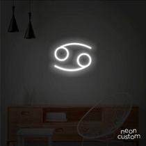 luminaria letreiro Neon Led Signo Câncer 50x40 luminoso decoração p/ selfie