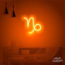 luminaria letreiro Neon Led Signo Capricórnio 100x100 luminoso decoração p/ selfie