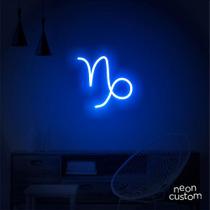 luminaria letreiro Neon Led Signo Capricórnio 100x100 luminoso decoração p/ selfie