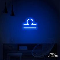 luminaria letreiro Neon Led Signo Libra 100x80 luminoso decoração p/ selfie