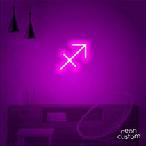 luminaria letreiro Neon Led Signo Sagitário 100x55 luminoso decoração p/ selfie