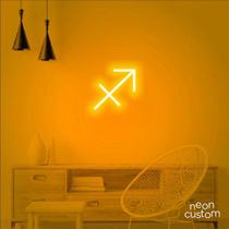 luminaria letreiro Neon Led Signo Sagitário 50x30 luminoso decoração p/ selfie