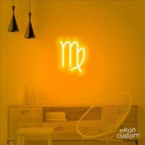 luminaria letreiro Neon Led Signo Virgem 60x40 luminoso decoração p/ selfie