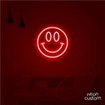 luminaria letreiro Neon Led Smile 60x60 luminoso decoração p/ selfie