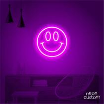 luminaria letreiro Neon Led Smile 80x80 luminoso decoração p/ selfie