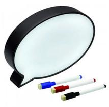 Luminária Light Box Formato Quadro Balão De Mensagem e Fala Com Caneta