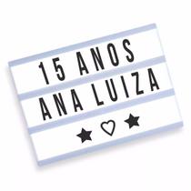 Luminária Light Box Led Cinema - 96 Letras Números Ícones Luminária Light Box Led Cinema - 96 Letras Números Ícones