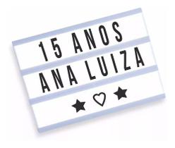 Luminária Light Box Led Cinema A4 + 96 Letras Números Ícones Luminária Light Box Led Cinema A4 + 96 Letras Números Ícones