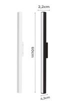 LUMINÁRIA LINEAR DIFUSA MAGNETICO SOBREPOR ELETIFICADO 24W 4000K 60CM 120º BRANCO GAYA 3041