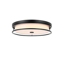 Luminária Living District Kolson 20" LED de anel duplo preta