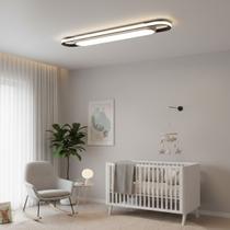 Luminária Longa 60cm LED Três Tons de Iluminação Difusor Central e Lateral Escritório Sala Corredor