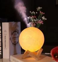 Luminária Lua 3d Difusor Umidificador Ar 880ml De Mesa