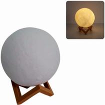 Luminária Lua Abajur LED Com Suporte Luz Sem Fio