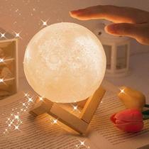 Luminária Lua Cheia 3D 7cm LED Abajur Mesa Decoração Quarto Sala Luz Noturna Cúpula Amarela Luminária Lua Cheia 3D 7cm LED Abajur Mesa Decoração Quarto Sala Luz Noturna Cúpula Amarela