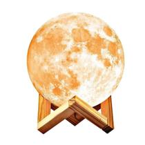 Luminária Lua Cheia 3D tamanho 15 cm