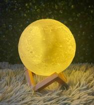 Luminária Lua Cheia abajur decoração Realista Com Base Sem fio
