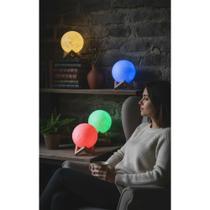 Luminária Lua Cheia LED Colorida Sem Fio - Decor Mesa