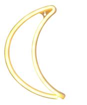 Luminária Lua Led Neon Letreiro Luz Parede Usb Pilha