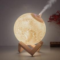 Luminária Lua Umidificador 3D Difusor Usb Lua Cheia - Kingleen