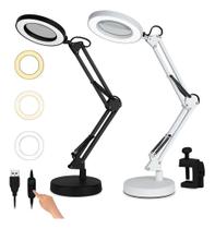 Luminaria Lupa Estetica Ring Lig Branco Branco 127/220V