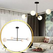 Luminária Lustre 4 Globos 64x48cm Jabuticaba Sputnik 360 Graus Teto Gimpo KJDD-E-538-PRETO-4 Luminária Lustre 4 Globos 64x48cm Jabuticaba Sputnik 360 Graus Teto Gimpo KJDD-E-538-PRETO-4