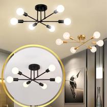 Luminária Lustre 51,5cm Sputnik 6 Lâmpadas E27 Teto Plafon Metal Bivolt Gimpo KJDD-E-498-6-PAI Luminária Lustre 51,5cm Sputnik 6 Lâmpadas E27 Teto Plafon Metal Bivolt Gimpo KJDD-E-498-6-PAI