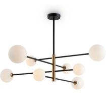 Luminária Lustre 8 Globos 75x55cm Jabuticaba Sputnik 360 Graus Teto Gimpo KJDD-E-538-PRETO-8 Luminária Lustre 8 Globos 75x55cm Jabuticaba Sputnik 360 Graus Teto Gimpo KJDD-E-538-PRETO-8
