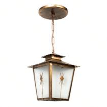 Luminária Lustre Arandela Colonial de Teto Vidro Mini Boreal 05C