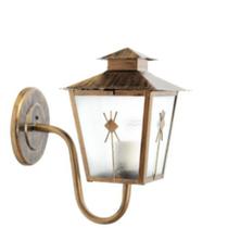 Luminária Lustre Arandela Colonial Quadrada de Parede Vidro Mini Boreal 05B