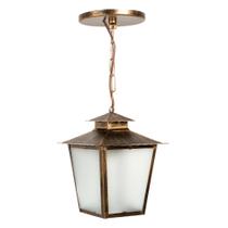 Luminária Lustre Arandela Colonial Quadrada de Teto Vidro Mini Boreal 15C