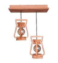 Luminária Lustre Pendente 2 Lampião 110/220 V