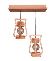 Luminária Lustre Pendente 2 Lampião 110/220 V