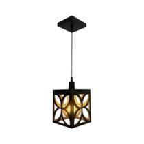 Luminaria Lustre Pendente De Teto Petala Mdf 3mm 15x12 Preto Luminaria Lustre Pendente De Teto Petala Mdf 3mm 15x12 Preto