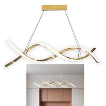 Luminaria Lustre Pendente DNA Molecular Espiral 36W Iluminaçao Decoraçao Luxo Teto Sala Quarto Cozinha Restaurante Design Moderno