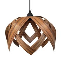 Luminária Lustre Pendente E27 Madeira Teto Sala Cozinha Lúpulo G Cor Pau Ferro Luminária Lustre Pendente E27 Madeira Teto Sala Cozinha Lúpulo G Cor Pau Ferro