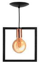 Luminaria Lustre Pendente GEOMETRICO QUADRADO