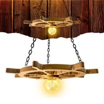 Luminária Lustre Pendente Leme Rústica 1 Lâmpada Bivolt 110/220V